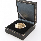 Футляр из искусственной кожи (91х96х44 мм) для одной монеты в капсуле (диаметр 46 мм)