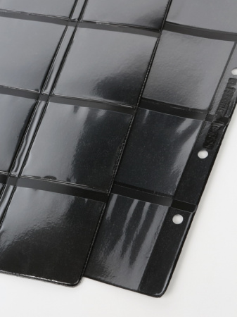 Лист-обложка ОПТИМА (Россия) (201х251 мм) с чёрной основой на 12 ячеек (52х52 мм). Двусторонний. Albommonet, ЛБЧ12