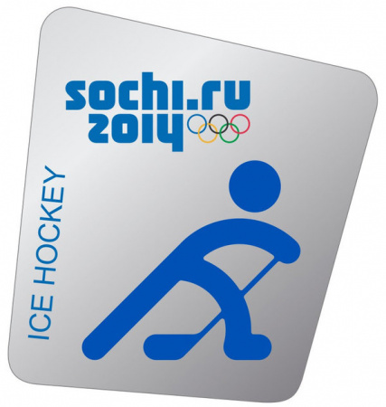 Значок «Пиктограммы Сочи 2014. Ледовые виды спорта - Хоккей на льду»