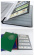 Альбом для марок (кляссер). A4. 16 листов (32 страницы) из чёрного картона с промежуточными листами из пергамина. Зелёный. PCCB MINGT, 802800 (366310-393)