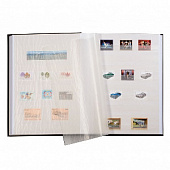 Альбом для марок (кляссер BASIC). A4. 16 листов (32 страницы) из белого картона с промежуточными листами из пергамина. Зелёный. Leuchtturm, 333321
