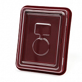 Сувенирная упаковка (110х139х22 мм) под медаль на квадро колодке (в крышке) и удостоверение (81х112х6 мм). Тип 9