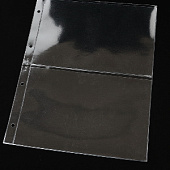 Лист-обложка ГРАНДЕ (Россия) (245х310 мм) из прозрачного пластика на 2 ячейки (224х146 мм). СомС, ЛБФ2-G