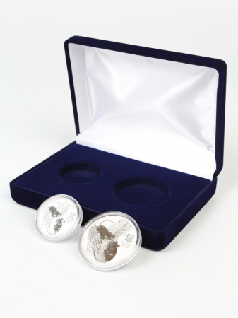 Футляр (142х102х42 мм) для монет 50 cents и 1$ из серии Australian Lunar Series III (1/2 и 1 oz silver proof )