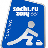 Значок «Пиктограммы Сочи 2014. Ледовые виды спорта - Керлинг»