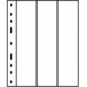 Листы-обложки OPTIMA 3VC (202х252 мм) из прозрачного пластика на 3 вертикальные ячейки (55х245 мм). Упаковка из 10 листов. Leuchtturm, 311363