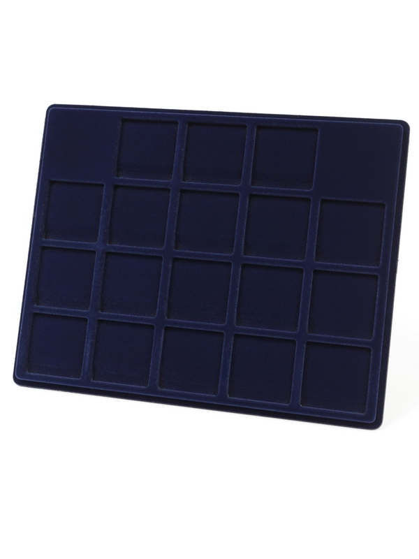 Планшет S (234х296х12 мм) для 18 монет в капсулах Quadrum (50х50х6 мм), тёмно-синий  Планшет S (234х296х12 мм) для 18 монет в капсулах Quadrum (50х50х6 мм), тёмно-синий