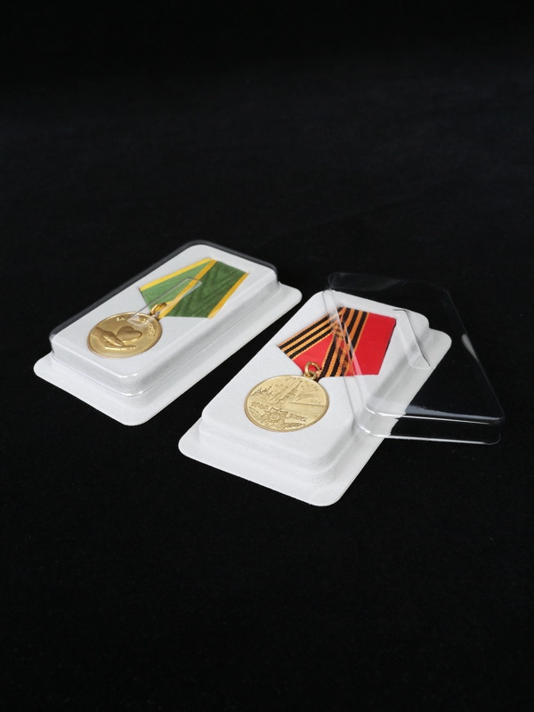 Сувенирная упаковка (60х100х20 мм) под медаль РФ d-32 мм. Спецпредложение Сувенирная упаковка (60х100х20 мм) под медаль РФ d-32 мм. Спецпредложение