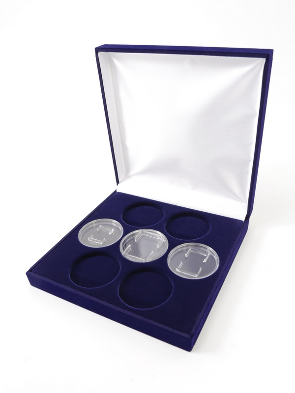 Футляр (160х160х33 мм) на 7 монет в капсулах (диаметр 46 мм)