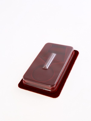 Сувенирная упаковка (60х100х20 мм) под медаль РФ d-35 мм, тёмно-бордовый  Сувенирная упаковка (60х100х20 мм) под медаль РФ d-35 мм, тёмно-бордовый