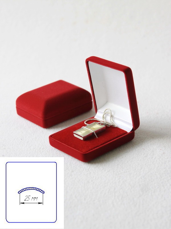 Футляр (61х79х32 мм) с резинкой (25 мм), светло-бордовый Футляр (61х79х32 мм) с резинкой (25 мм), светло-бордовый