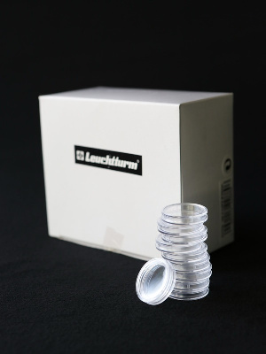 Капсулы GRIPS (CAPS) для монет 39 мм (Leuchtturm) (в упаковке 100 шт) Капсулы GRIPS (CAPS) для монет 39 мм (Leuchtturm) (в упаковке 100 шт)