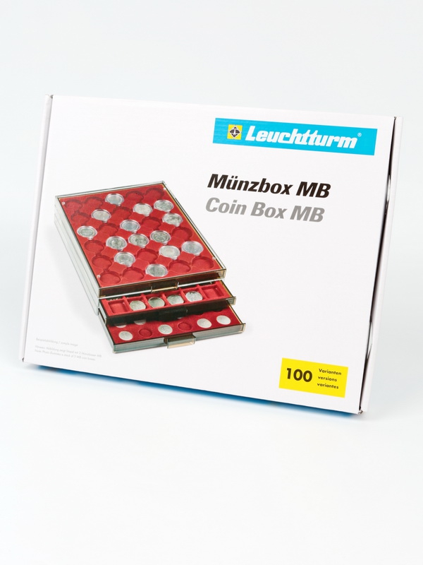 Кассета MB для 23 монет в капсулах d-46 мм, светло-бордовый  Кассета MB для 23 монет в капсулах d-46 мм, светло-бордовый