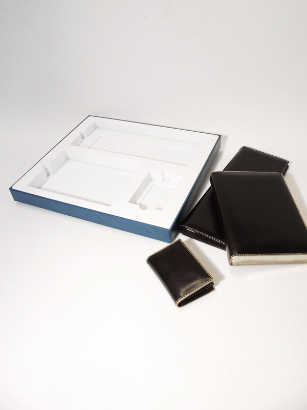 Флокированный ложемент для подарочного набора  (ежедневник, планинг и визитница)