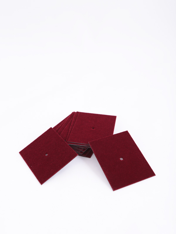 Комплект из 15 флокированных вставок с отверстиями для винтов, тёмно-бордовый