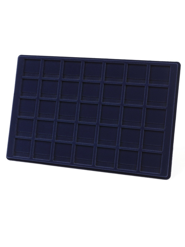 Планшет L (222х333х13 мм) для 35 монет в капсулах Quadrum Mini (38х38х6,7 мм), тёмно-синий  Планшет L (222х333х13 мм) для 35 монет в капсулах Quadrum Mini (38х38х6,7 мм), тёмно-синий