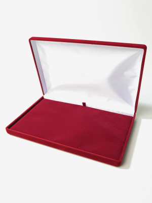 Футляр (217х141х29 мм) с универсальной подложкой,  светло-бордовый