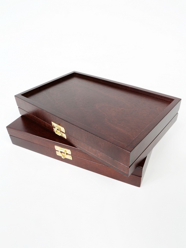 Деревянный футляр Vintage M (244х156х38 мм) под набор монет (1 капсула d-44 мм, 1 капсула d-46 мм), тёмно-бордовый Деревянный футляр Vintage M (244х156х38 мм) под набор монет (1 капсула d-44 мм, 1 капсула d-46 мм), тёмно-бордовый