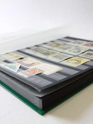 Альбом для марок (кляссер BASIC). A4. 16 листов (32 страницы) из чёрного картона с промежуточными листами из пергамина. Зелёный. Leuchtturm, 327381