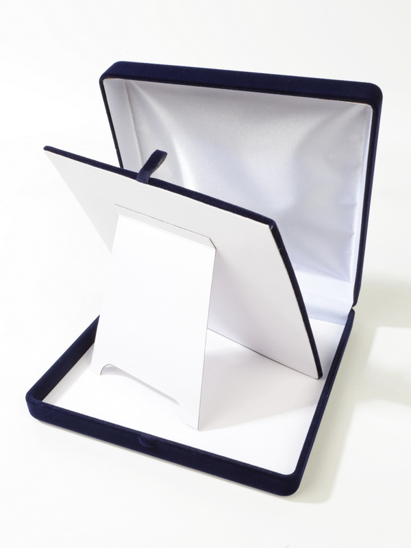 Футляр (169х169х39 мм) под колье, тёмно-синий