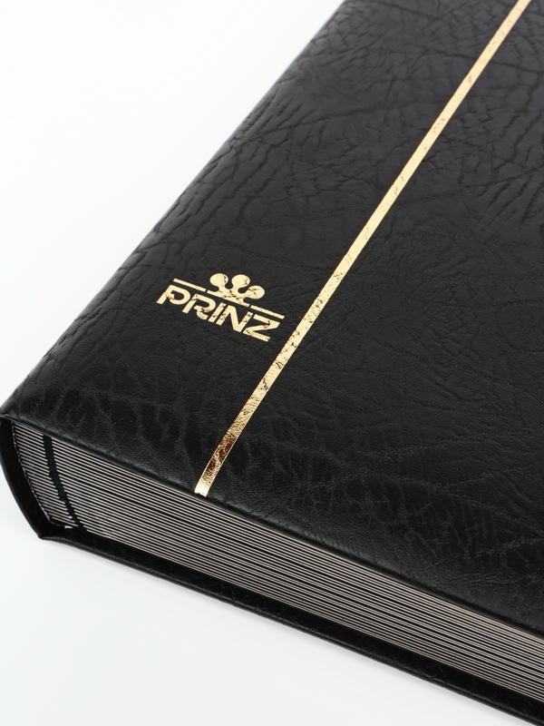 Альбом для марок (кляссер ROYAL). 30 листов (60 страниц) из чёрного картона с промежуточными прозрачными листами. Чёрный. Prinz, 6032