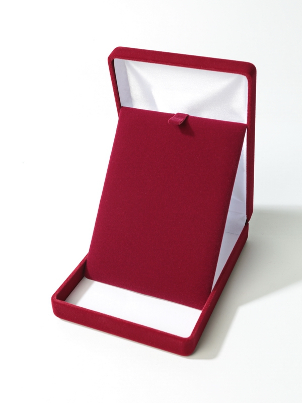 Футляр (90х124х32 мм) с универсальной подложкой,  светло-бордовый