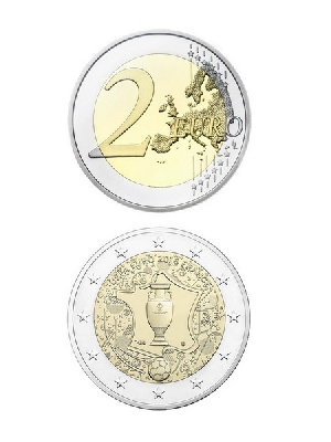 2 евро, Франция (Евро 2016). 2016 г. 2 евро, Франция (Евро 2016). 2016 г.