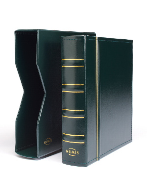 Альбом NUMIS-Classic (без листов) + шубер (защитная кассета). Тёмно-зелёный. Leuchtturm, 330847