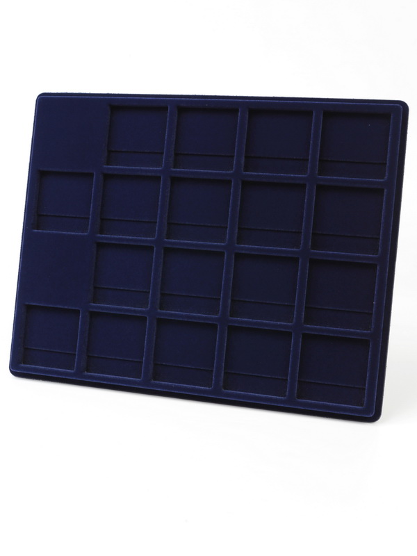 Планшет S (234х296х12 мм) для монет СССР регулярного выпуска. 1961–1991. В капсулах Quadrum, тёмно-синий  Планшет S (234х296х12 мм) для монет СССР регулярного выпуска. 1961–1991. В капсулах Quadrum, тёмно-синий