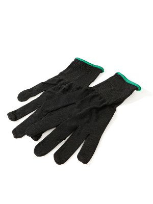 Нумизматические перчатки, размер 9/L (зелёный), чёрный