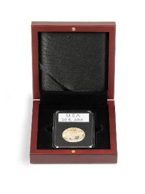 Деревянный футляр Volterra (120х120х34 мм) для монеты в капсуле NGC/PCGS. Leuchtturm, 326719 Деревянный футляр Volterra (120х120х34 мм) для монеты в капсуле NGC/PCGS. Leuchtturm, 326719