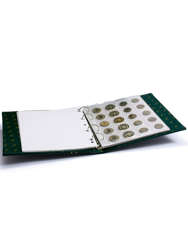 Альбом NUMIS-Classic (без листов) + шубер (защитная кассета). Тёмно-зелёный. Leuchtturm, 330847