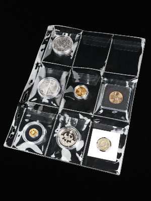 Листы-обложки J3.0 VARIO (220х287 мм) на 9 ячеек с клапанами (63х85 мм). Упаковка из 10 листов. PCCB MINGT, 802381