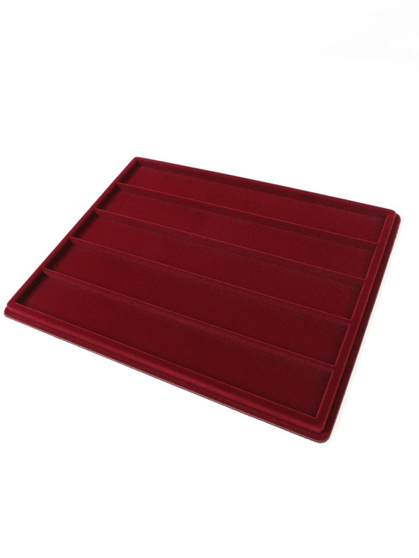  Планшет S (234х296х12 мм) на 5 ячеек (39х271х8 мм), тёмно-бордовый