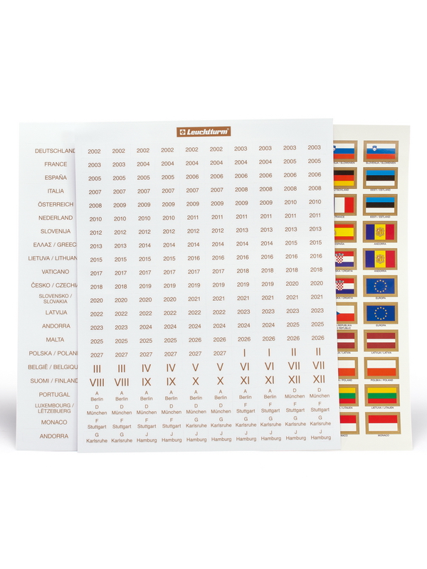 Набор флагов стран Евросоюза (наклейки). Leuchtturm, 321082