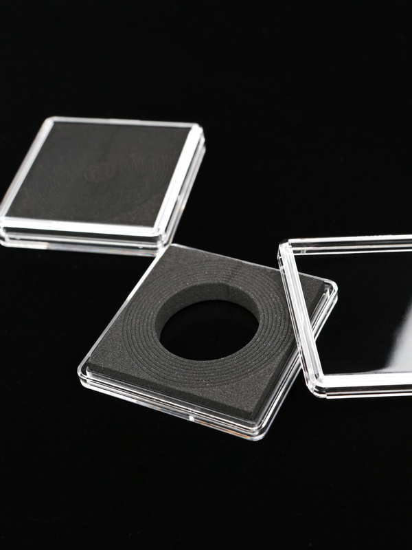 Капсулы Quadrum High с разделительными кольцами для монет 10-43,3 мм, толщиной 6,5 мм (в упаковке 5 шт)