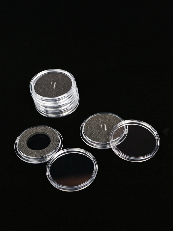 Капсулы для монет Mini с разделительными кольцами для монет 11-27,6 мм (II) (внешний диаметр 33 мм), в упаковке 10 шт