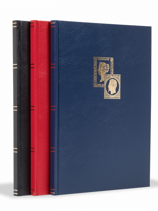 Комплект из 2 альбомов для марок (кляссеры TRADITION). A4. 8 листов (16 страниц) из белого картона с промежуточными листами из пергамина. Красный. Leuchtturm, 359055