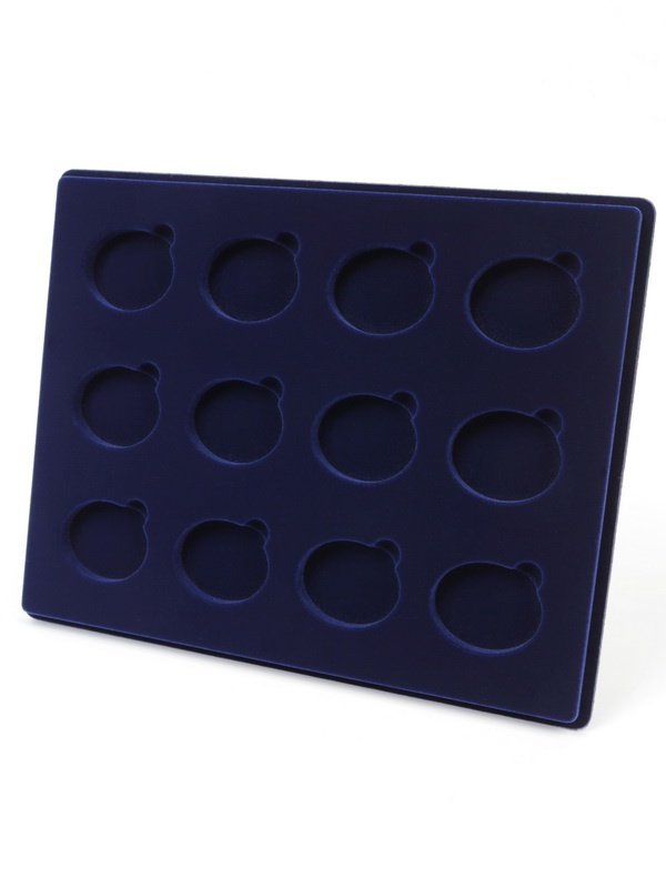 Планшет S (234х296х12 мм) для 12 монет в овальных капсулах (40х50х10 мм)