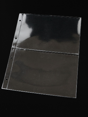 Листы-обложки ГРАНДЕ (Россия) (245х310 мм) из прозрачного пластика на 2 ячейки (224х146 мм). Упаковка из 10 листов. СомС, ЛБФ2-G