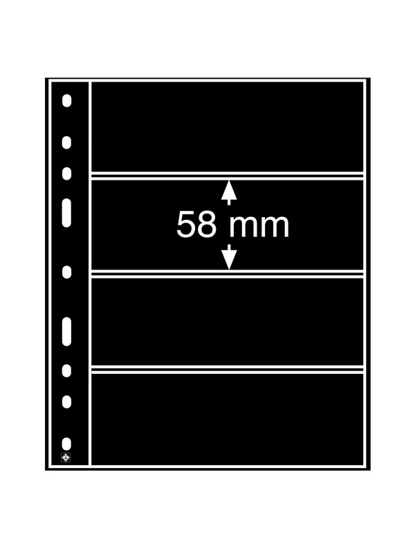 Лист-обложка OPTIMA 4S (202х252 мм) на 4 ячейки (180х58 мм). Leuchtturm, 331859/1