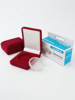 Футляр (61х79х32 мм) для монеты, медали диаметром 39 мм и 40 мм в капсуле Leuchtturm (диаметр ячейки 45 мм) Футляр (61х79х32 мм) для монеты, медали диаметром 39 мм и 40 мм в капсуле Leuchtturm (диаметр ячейки 45 мм)