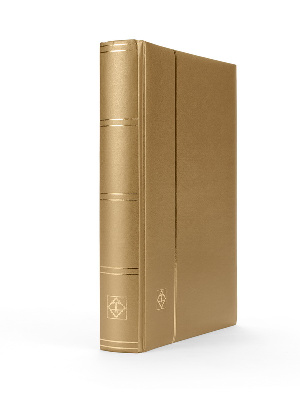 Альбом для марок (кляссер COMFORT). 32 листа (64 страницы) из чёрного картона. Metallic edition (Золотой). Leuchtturm, 358058