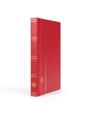 Альбом для марок (кляссер BASIC). А5. 16 листов (32 страницы) из чёрного картона с промежуточными листами из пергамина. Красный. Leuchtturm, 339362 / 315761