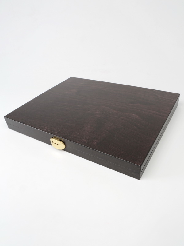 Деревянный бокс Carus (304х248х31 мм) для серии из 10 монет «The Queens Beasts» (5 pounds, 2 oz silver proof) в капсулах