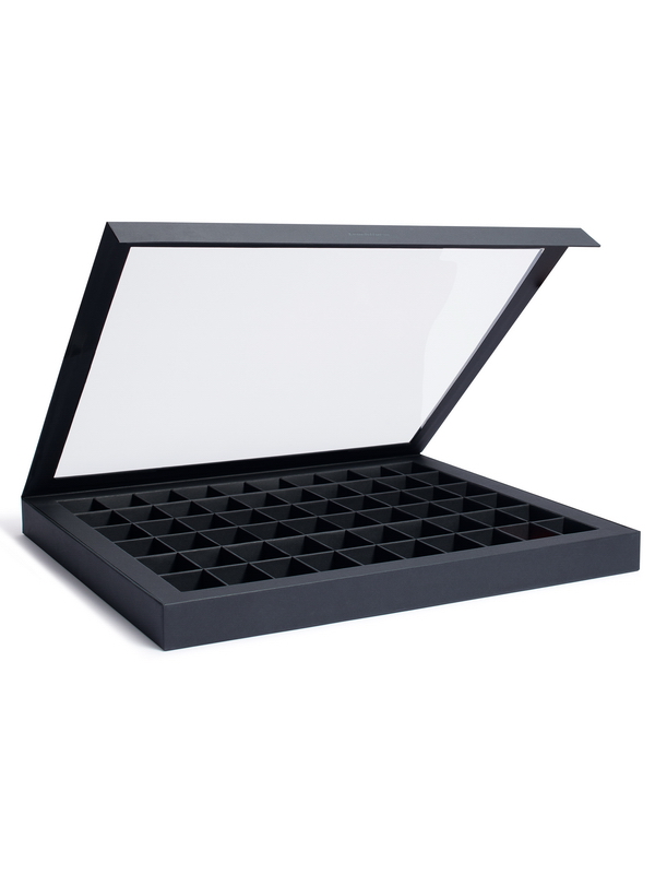 Коллекционная коробка-витрина с 60 отделениями, чёрный. Leuchtturm, 373295