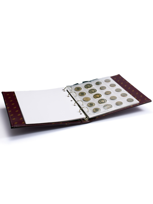 Альбом NUMIS-Classic (без листов) + шубер (защитная кассета). Бордовый. Leuchtturm, 312262