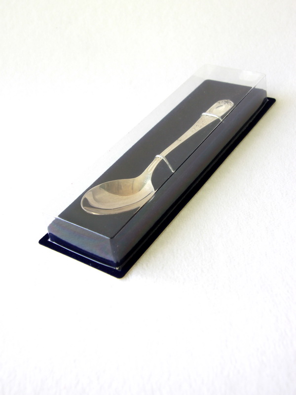  Сувенирная упаковка под ложку, вилку (61х221х28 мм), серый