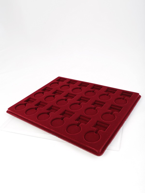  Планшет S (234х296х12 мм) для 18 медалей «В ознаменование 100-летия со дня рождения Владимира Ильича Ленина», тёмно-бордовый