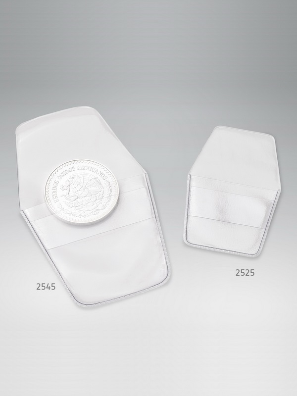 Чехлы (кармашки) для монет (диаметром до 45 мм), упаковка 100 шт. Prinz, 2545